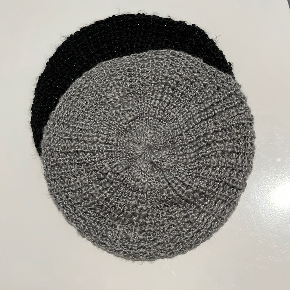 Two Crochet Beanie Caps